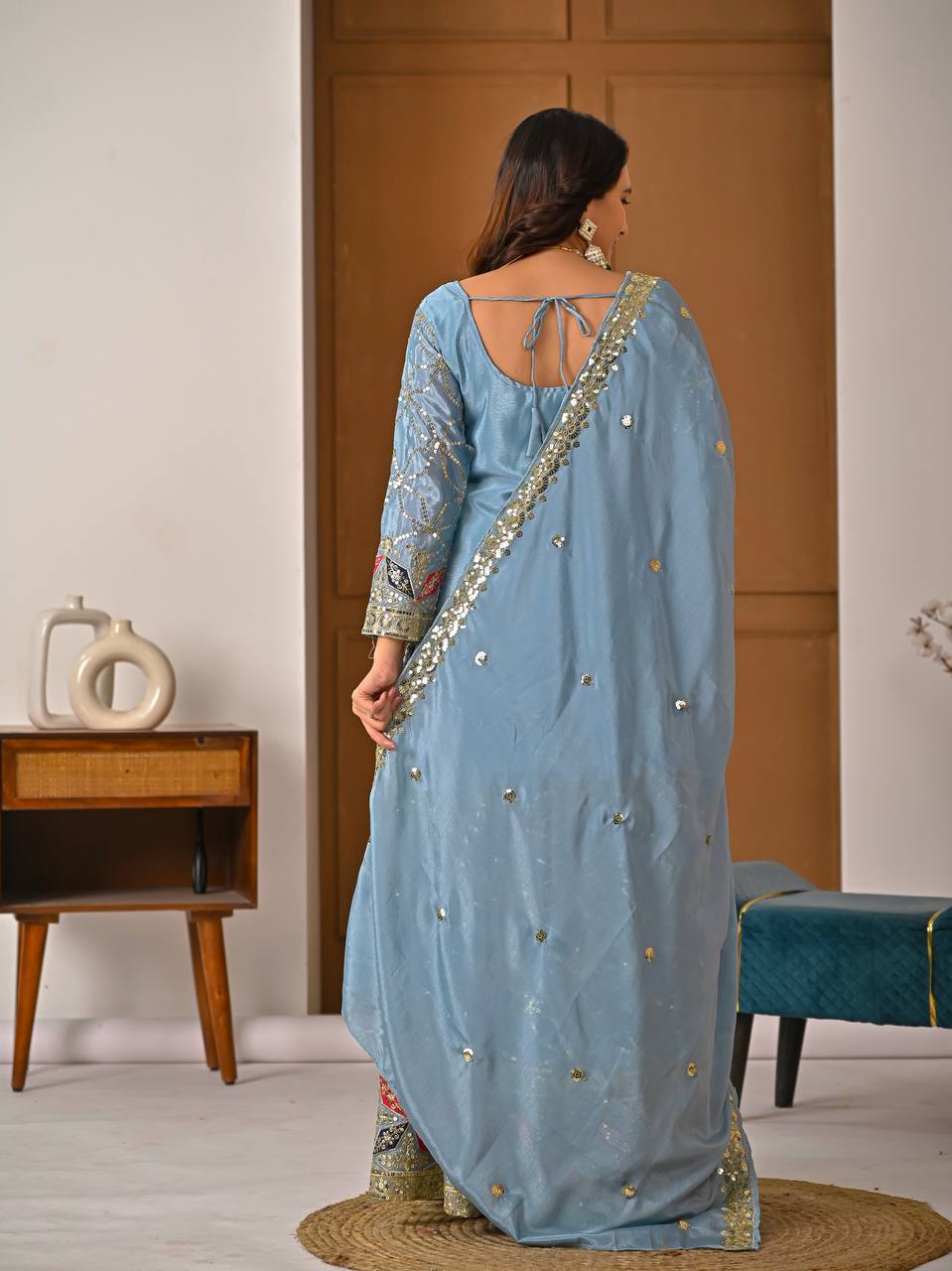 The Sovereign Chartreuse Mirror-Craft Gharara